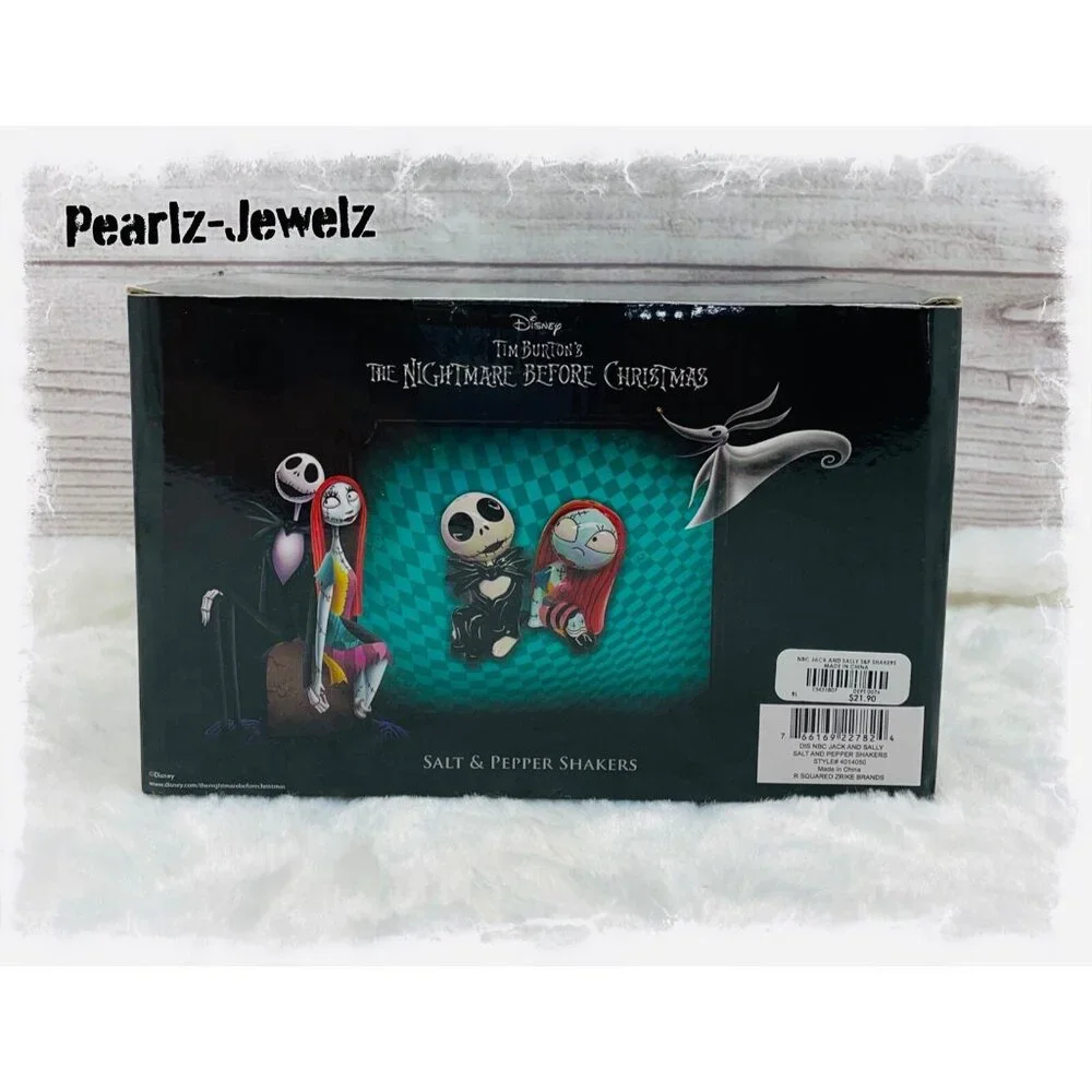 Disney NBC Nightmare Before Christmas Jack Sally Salt & Pepper Shakers NEW